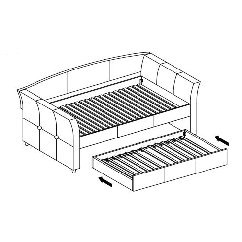 Lova su ištraukiamu papildomu čiužiniu* SANNA 90 2