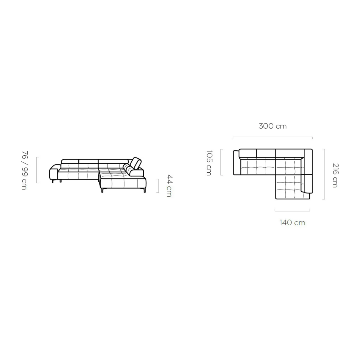 Minkštas kampas Plaza L 7