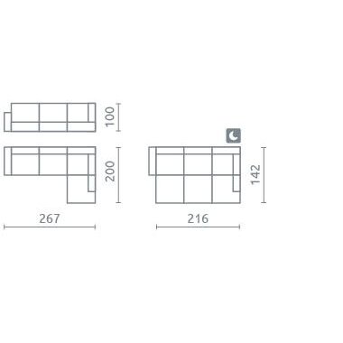 Minkštas kampas Flavo II 1 Minkštas kampas Flavo II 1