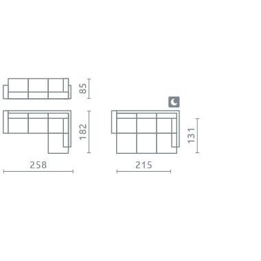 Minkštas kampas Ink II 1 Minkštas kampas Ink II 1