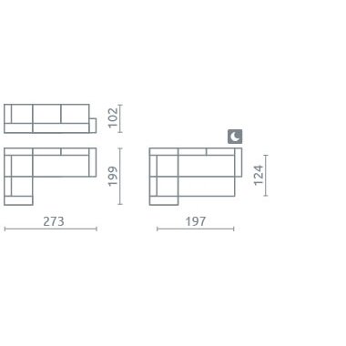 Minkštas kampas Milton 1 Minkštas kampas Milton 1