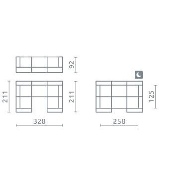 Minkštas kampas Noza I 2 Minkštas kampas Noza I 2