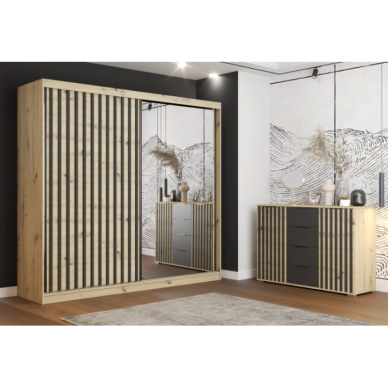 Miegamojo komplektas Werona [L 2D 233/komoda 2D4S] 1