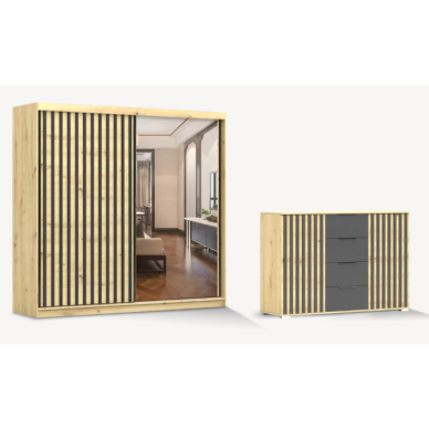 Miegamojo komplektas Werona [L 2D 233/komoda 2D4S]