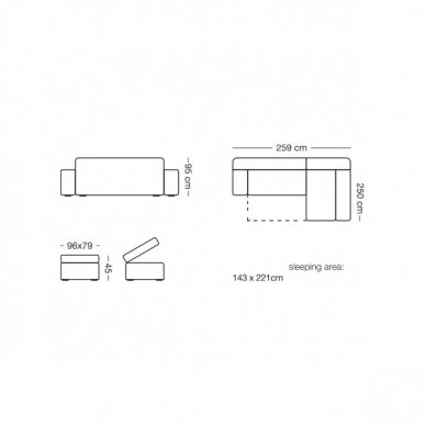 Minkštas kampas Bread su Pufu 3 Minkštas kampas Bread su Pufu 3