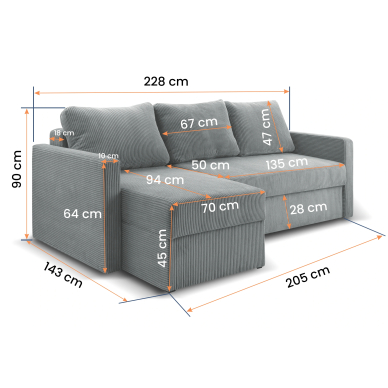 Minkštas kampas Lupo 4