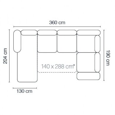 Minkštas kampas MORA 1 2