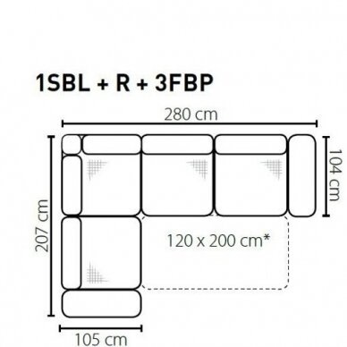 Minkštas kampas NOVA 2 5 Minkštas kampas NOVA 2 5