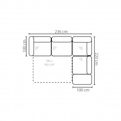 Minkštas kampas TERINI 2 Minkštas kampas TERINI 2