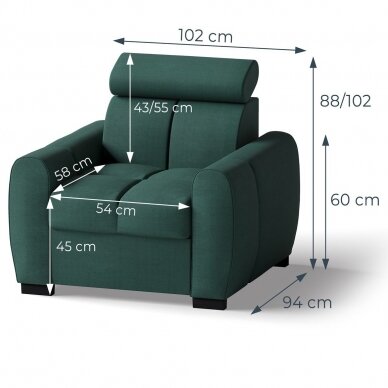 Minkštu baldu komplektas Gomez 10 Minkštu baldu komplektas Gomez 10