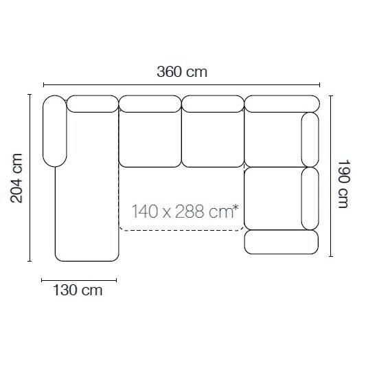 Minkštas kampas MORA 1 2