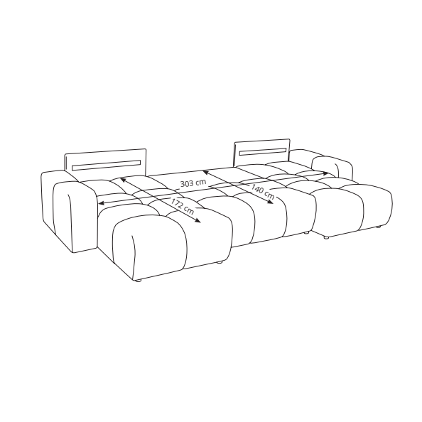 Minkštas kampas Soho 7