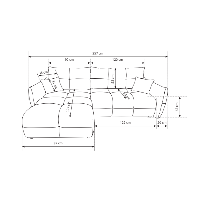 Minkštas kampas Base 7 Minkštas kampas Base 7