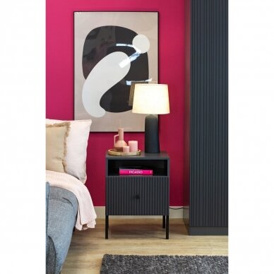 Naktinis staliukas Viena Black Naktinis staliukas Viena Black