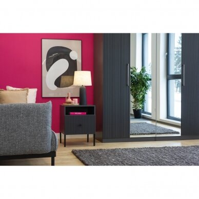 Naktinis staliukas Viena Black 2 Naktinis staliukas Viena Black 2