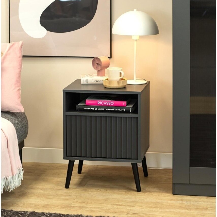 Naktinis staliukas Barcelona Black Naktinis staliukas Barcelona Black