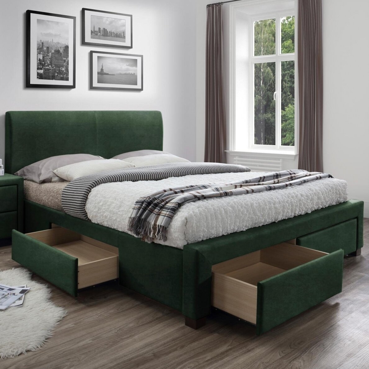 Lova su stalčiais MODENA3 160 11