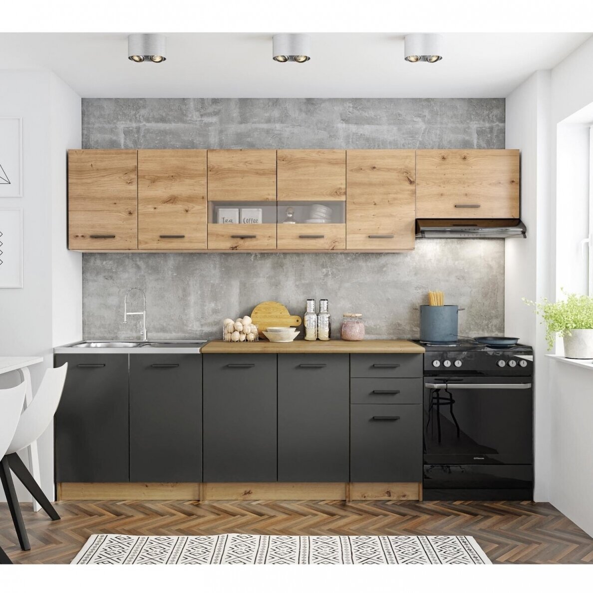 Virtuvės komplektas PERLA 260 3 Virtuvės komplektas PERLA 260 3