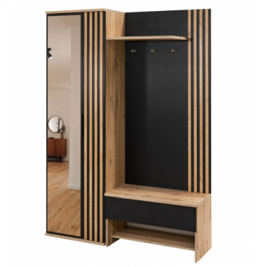 Prieškambario komplektas MILO 140 dekoruotas lamelėmis 5 Prieškambario komplektas MILO 140 dekoruotas lamelėmis 5