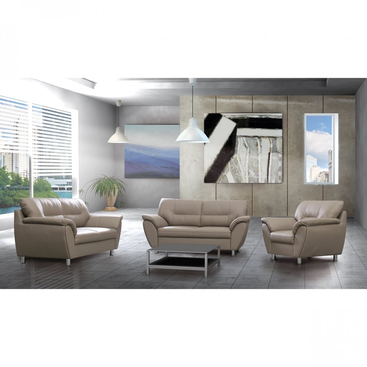 Minkštų baldų komplektas GO 3+2+1 Minkštų baldų komplektas GO 3+2+1