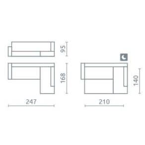 Minkštas kampas Island 6