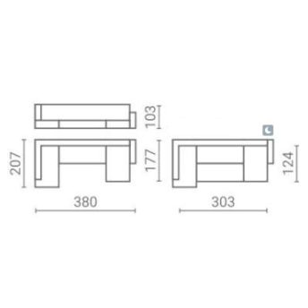 Minkštas kampas Umbria V 1