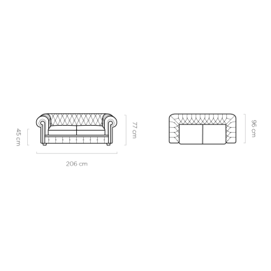 Sofa Chesterfield S3 Leather 3