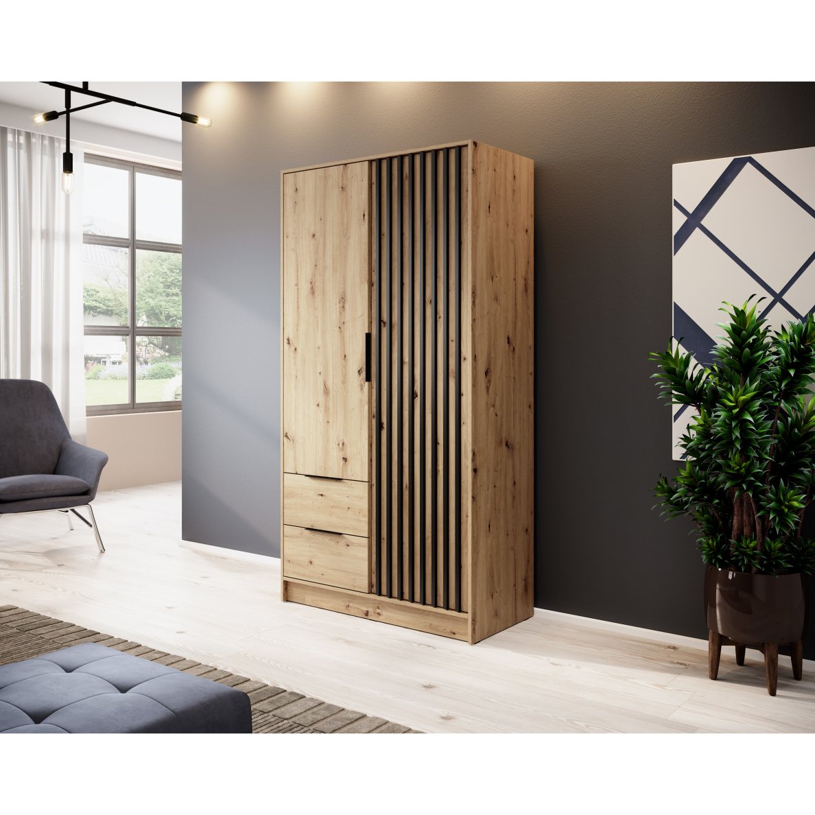 Spinta Jully 2D be veidrodžio