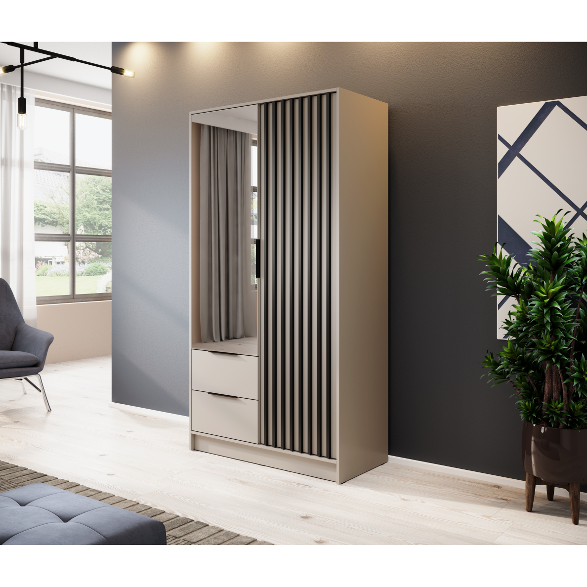 Spinta Jully 2D su veidrodžiu 2 Spinta Jully 2D su veidrodžiu 2