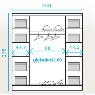 Spinta DEN1-200 su lentynom 3 Spinta DEN1-200 su lentynom 3