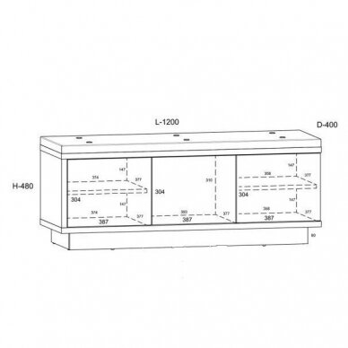 Spintelė (Kanapa) Hybrid HYB-02 2 Spintelė (Kanapa) Hybrid HYB-02 2