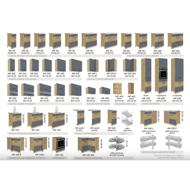 Spintelė orkaitei INF 17D (K) 5 Spintelė orkaitei INF 17D (K) 5