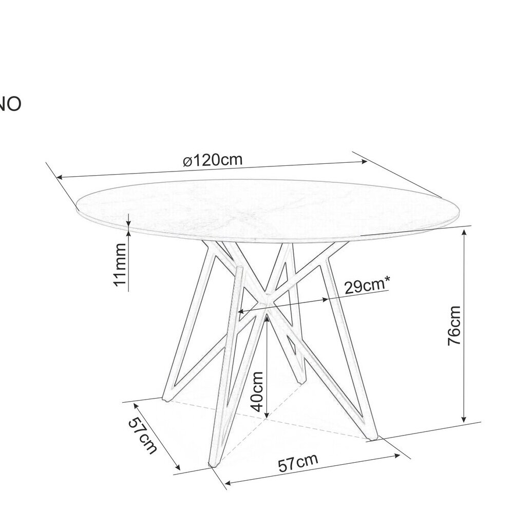 Stalas Murano B 120 6 Stalas Murano B 120 6