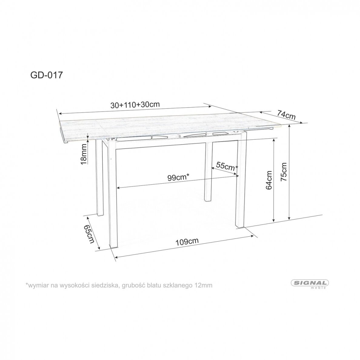 Stalas GD-017 12 Stalas GD-017 12