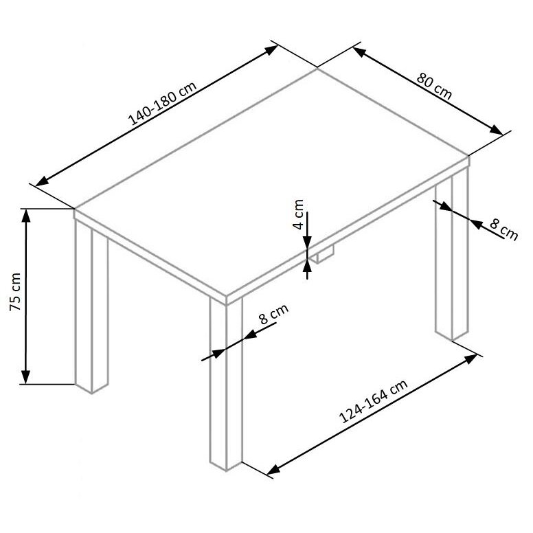 Stalas RONALD 140-180 1 Stalas RONALD 140-180 1