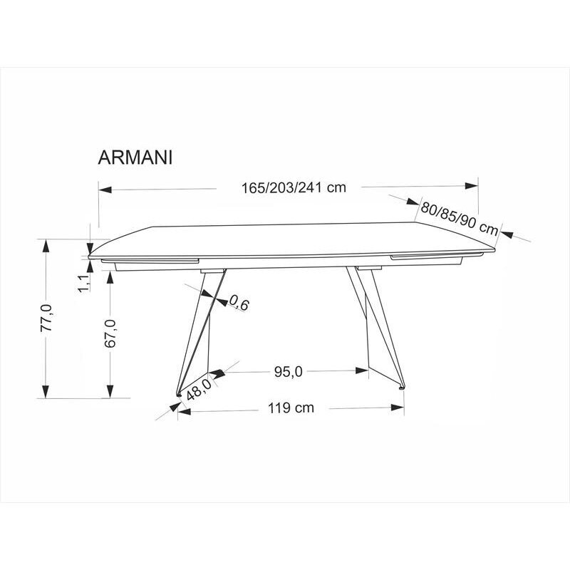 Stalas Armani (juodas) 8