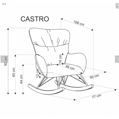 Supamas krėslas ROSTA 3 Supamas krėslas ROSTA 3