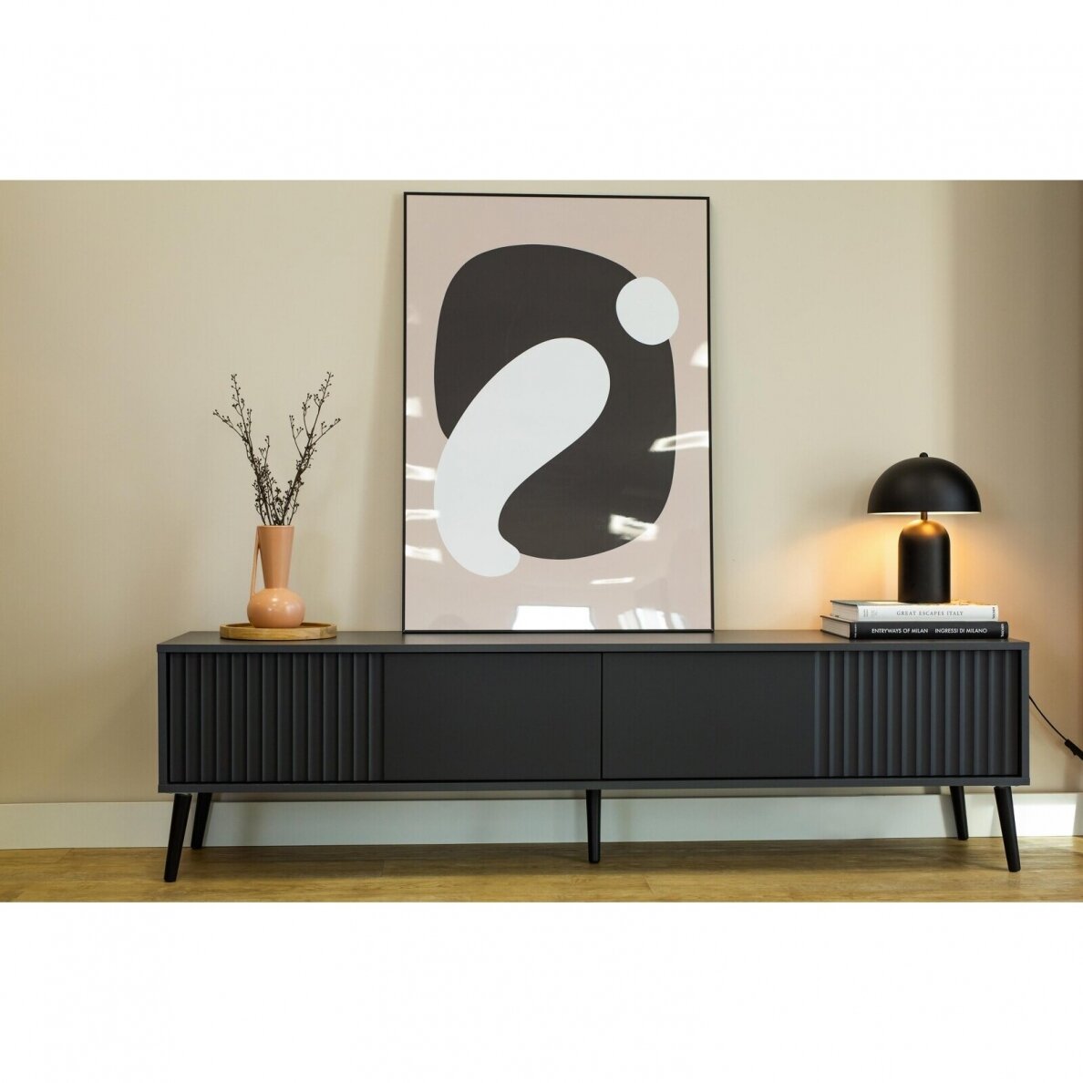 TV staliukas Barcelona Black 2 TV staliukas Barcelona Black 2