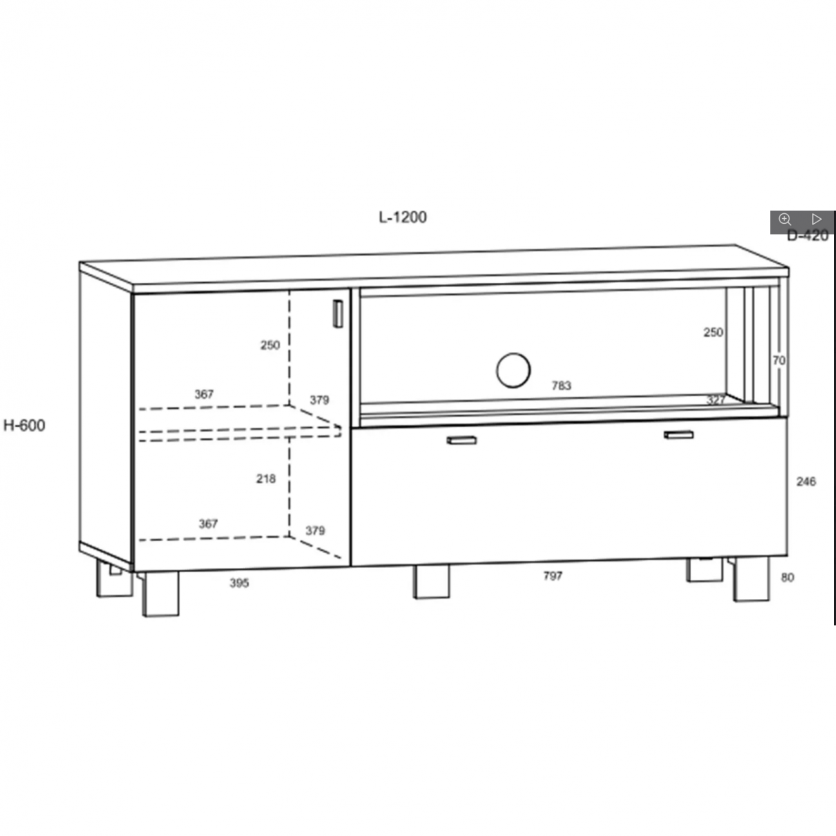TV staliukas VEGAS-12 6