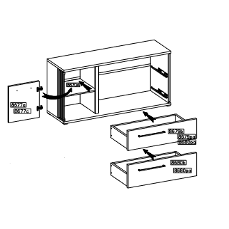 TV spintelė Molto 4 Black 3
