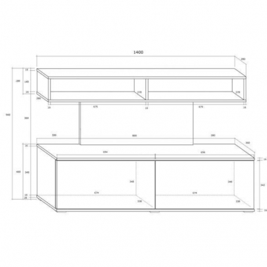 TV staliukas REX 3 TV staliukas REX 3