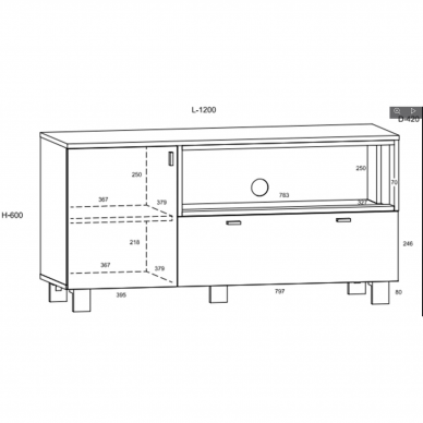 TV staliukas VEGAS-12 6 TV staliukas VEGAS-12 6