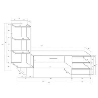 TV staliukas YORK 3 TV staliukas YORK 3
