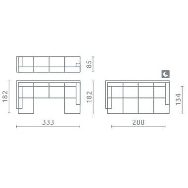 U Formos Minkštas kampas Ink I 2 U Formos Minkštas kampas Ink I 2