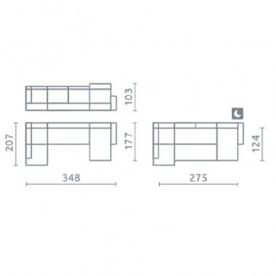 U Formos Minkštas kampas Rio I 1 U Formos Minkštas kampas Rio I 1