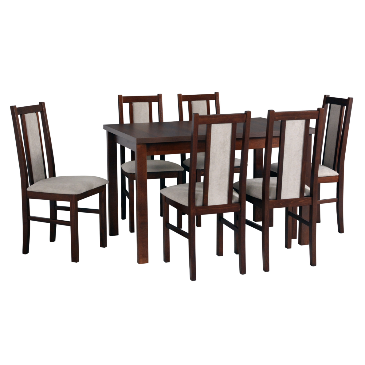 Valgomojo komplektas [6 vnt. Kėdės Bos14+ Stalas Alba2]