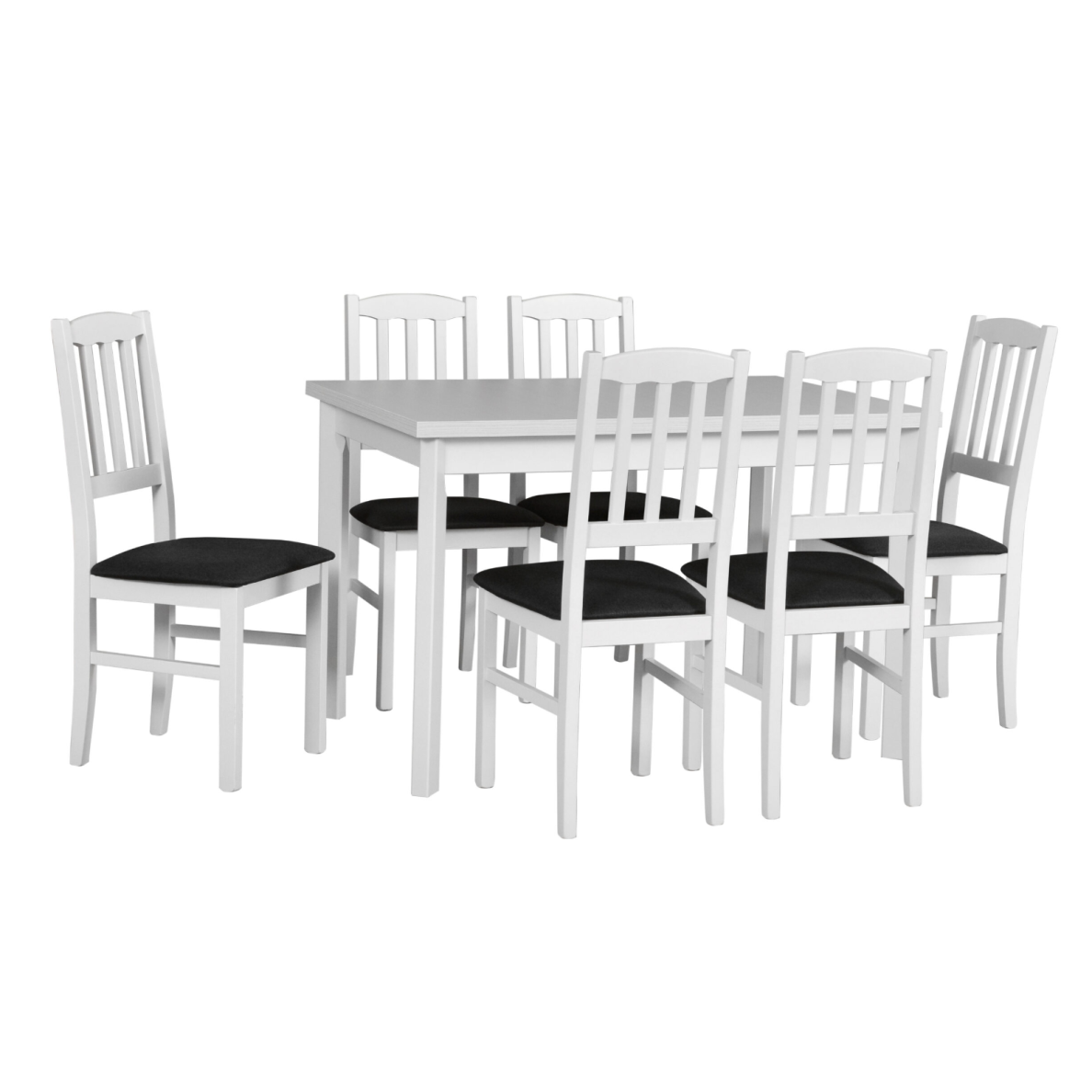 Valgomojo komplektas [6 vnt. Kėdės Bos3 + Stalas Max5p]