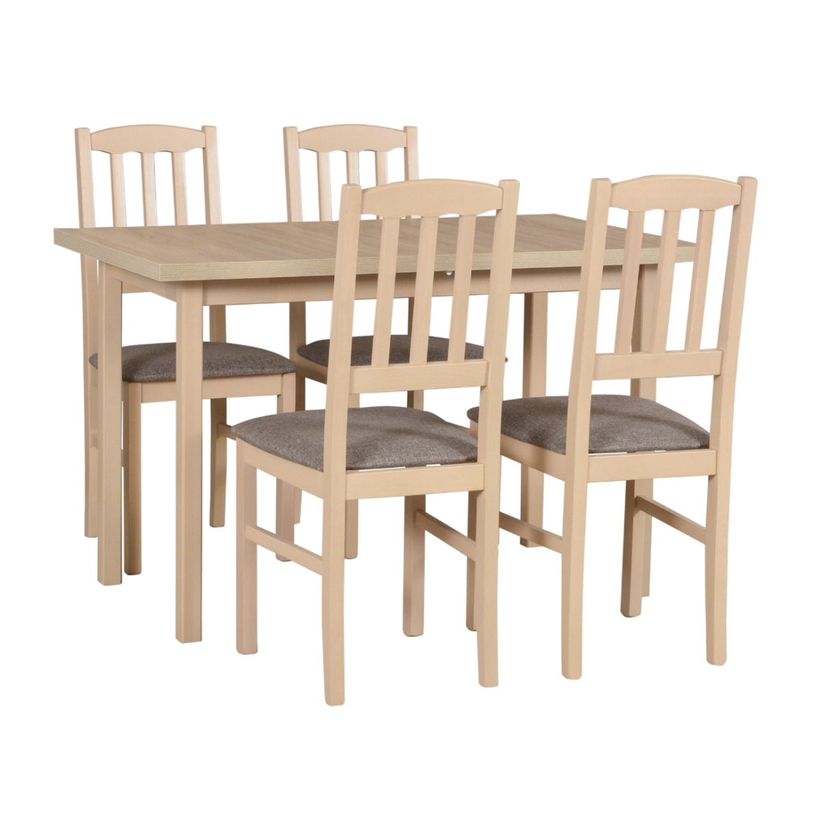 Valgomojo komplektas [4 vnt. Kėdės BOS3+ Stalas MAX3]