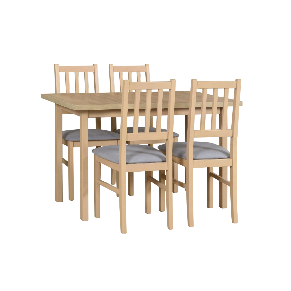 Valgomojo komplektas [4 vnt. Kėdės Bos4 + Stalas Max10]