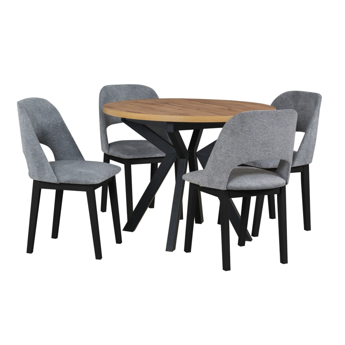 Valgomojo komplektas [4vnt. Kėdės Monti2 + Stalas Ikon7]